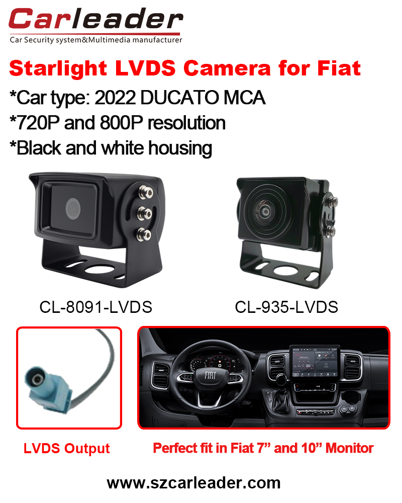 Камера заднего вида Carleader LVDS подходит для Fiat Ducato