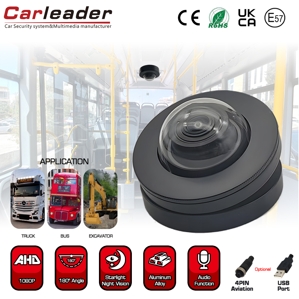Carleader 180 градусов широкоугольной HD 1080p Camera Camera для наблюдения за транспортировкой