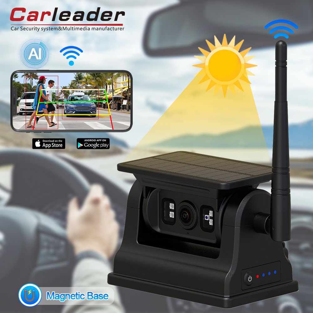Carleader 1080P Магнитная Солнечная WiFi Беспроводная резервная камера для автодома для IOS Android