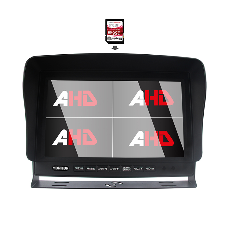 Carleader 10,1-дюймовый AHD Quad Split Display SD DVR Автомобильный монитор