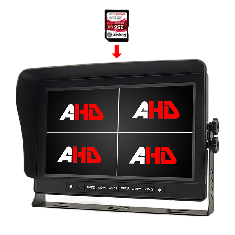 Carleader 10.1 Водонепроницаемый монитор Quad View с записью видео и AHD-монитором
