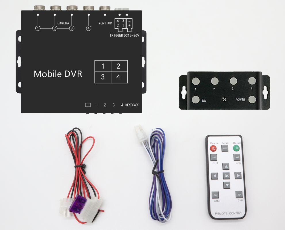 AHD 4CH video splitter box with recording